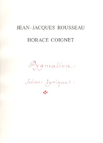 Pygmalion scène lyrique&nbsp;&nbsp;(en/fr)&nbsp;&nbsp;