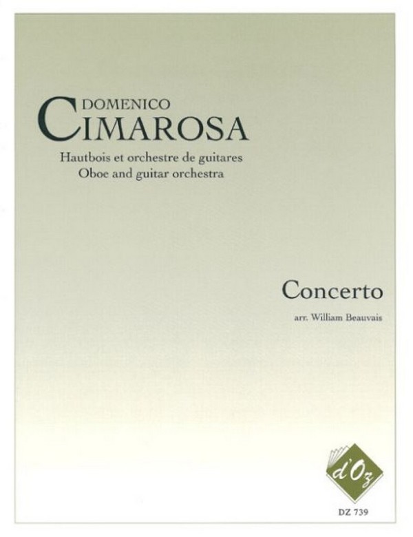 Concerto for oboe and guitar orchestra  score and parts  