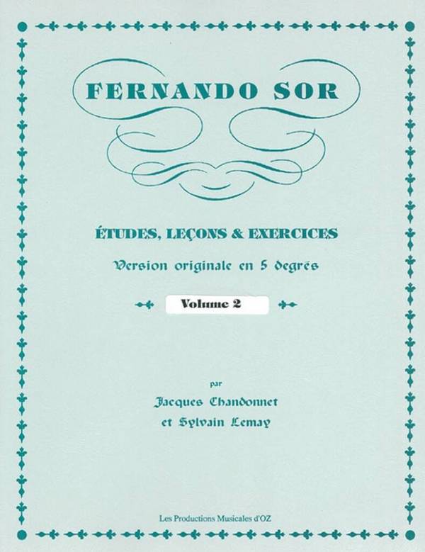 Études, lecons et exercices vol.2&nbsp;&nbsp;pour guitare&nbsp;&nbsp;
