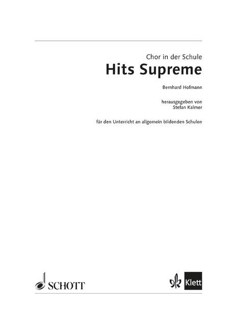 Chor in der Schule - Hits Supreme (+CD)  für gem Chor und Klavier  Chorpartitur