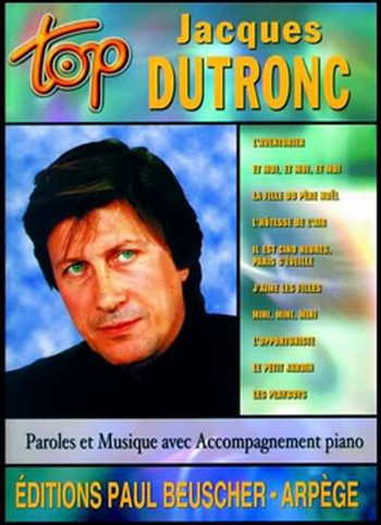 Top Dutronc&nbsp;&nbsp;pour chant, guitare ou piano&nbsp;&nbsp;