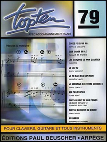 Top Ten n°79&nbsp;&nbsp;Chant et accompagnement Partition&nbsp;&nbsp;