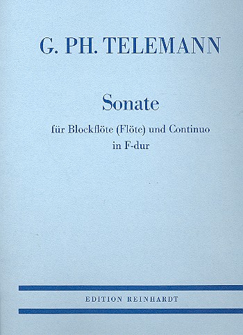 Sonate F-Dur&nbsp;&nbsp;für Blockflöte (Flöte) und Bc&nbsp;&nbsp;