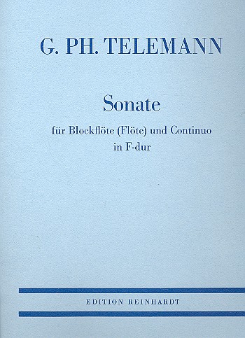 Sonate F-Dur  für Blockflöte (Flöte) und Bc  