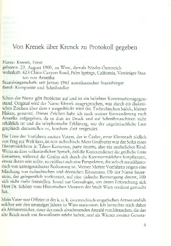 ERNST KRENEK&nbsp;&nbsp;KOLLERITSCH, OTTO, ED&nbsp;&nbsp;STUDIEN ZUR WERTUNGSFORSCHUNG