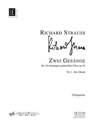 Der Abend op.34,1 für gem Chor a cappella&nbsp;&nbsp;Partitur (dt/en)&nbsp;&nbsp;