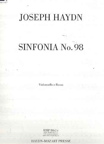 Sinfonie B-Dur Nr.98 Hob.I:98&nbsp;&nbsp;für Orchester&nbsp;&nbsp;Cello/Bass