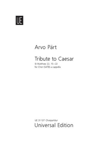 Tribute to Caesar&nbsp;&nbsp;für Chor SATB&nbsp;&nbsp;