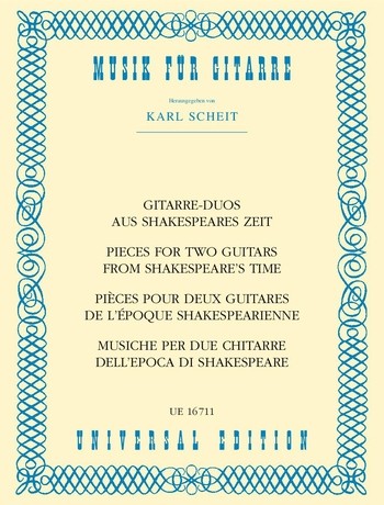 Gitarre-Duos aus Shakespeares Zeit&nbsp;&nbsp;&nbsp;&nbsp;Spielpartitur