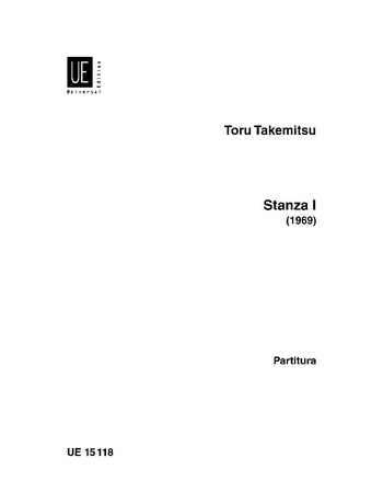 Stanza  I (1969) für Gitarre, Harfe, Klavier  (Celesta), Vibraphon und Frauenstimme  Partitur