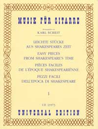 Leichte Stücke aus Shakespeares Zeit Band 1 &nbsp;&nbsp;für Gitarre&nbsp;&nbsp;