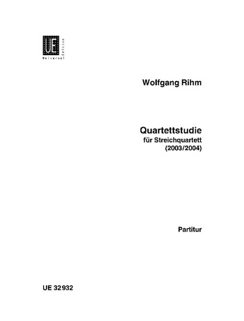 Quartettstudie für Streichquartett  Partitur  