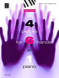 4 pieces  for 6 hands at 1 piano  Spielpartitur