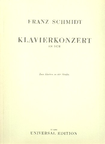 Konzert Es-Dur für Klavier und Orchester  für 2 Klaviere  Partitur