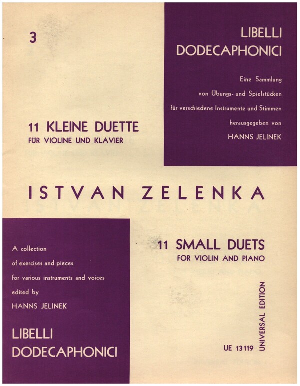 11 kleine Duette Band 3  für Violine und Klavier  