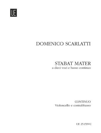 Stabat mater&nbsp;&nbsp;für Soli: 4 Sopran, 2 Alt, 2 Tenor, 2 Bass und Orgel (Violoncello/Kont&nbsp;&nbsp;