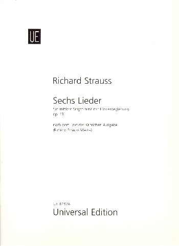 6 Lieder aus Lotosblätter op.19  für Gesang (mittel) und Klavier (dt/en)  