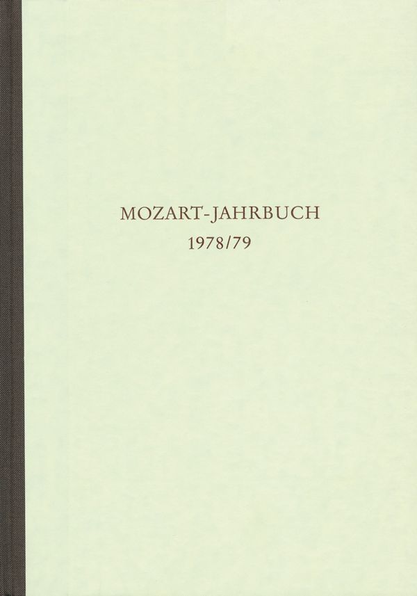 : Mozart-Jahrbuch 1978/79  Mozart und seine Umwelt. Bericht über die Tagung 1976  Buch