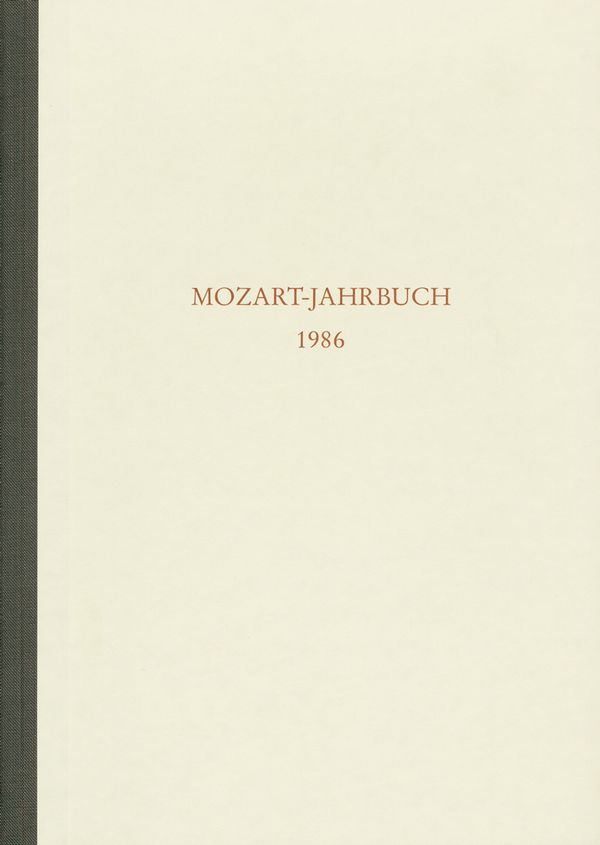 Mozart-Jahrbuch 1986 Mozart 1784&nbsp;&nbsp;&nbsp;&nbsp;
