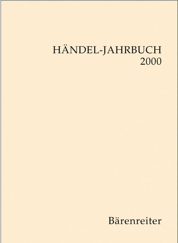 Händel-Jahrbuch 2000 Jahrgang 46&nbsp;&nbsp;&nbsp;&nbsp;