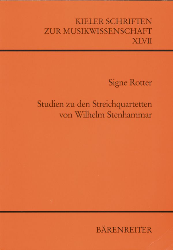 Studien zu den Streichquartetten&nbsp;&nbsp;von Wilhelm Stenhammar&nbsp;&nbsp;