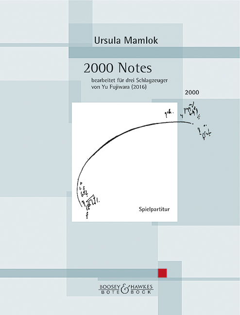 BB3481  2000 Notes  für Xylophon, Glockenspiel, Vibraphon und Marimbaphon (3 Spieler)  Spielpartitur