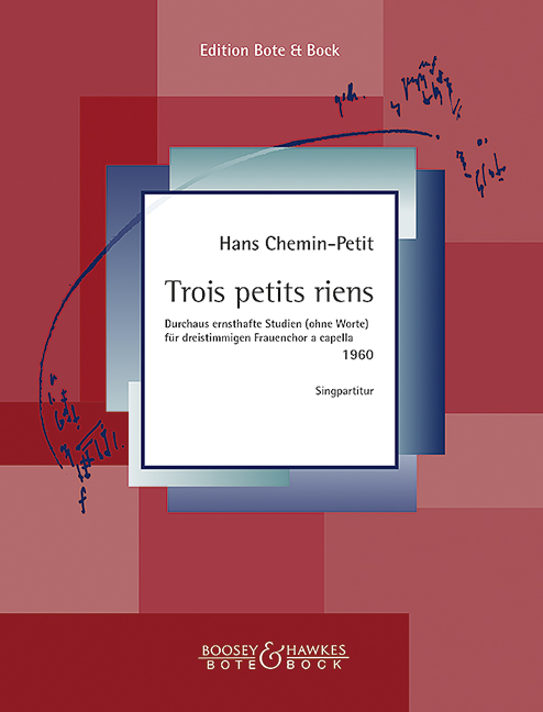 Trois petits riens  für Frauenchor a cappella  Chorpartitur