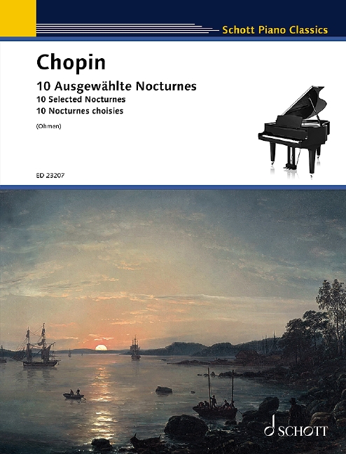 10 ausgewählte Nocturnes  für Klavier  