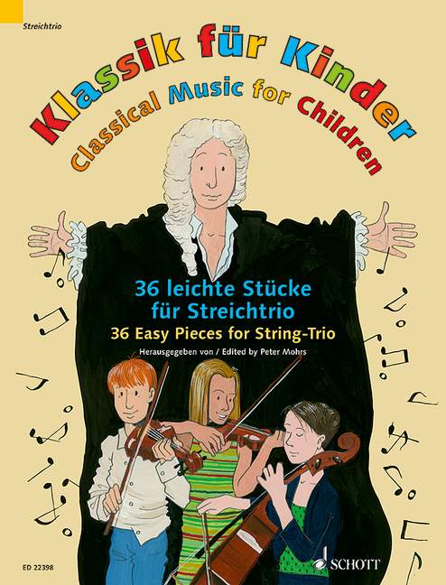 Klassik für Kinder für 2 Violinen und Violoncello Partitur und Stimmen - Coverbild-Thumbnail