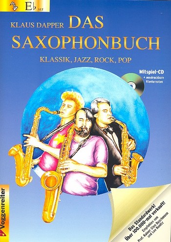 Das Saxophonbuch Band 1 (+Online Audio) für  Eb und Bb in einer Version, Klaviernoten im Pdf-Format  