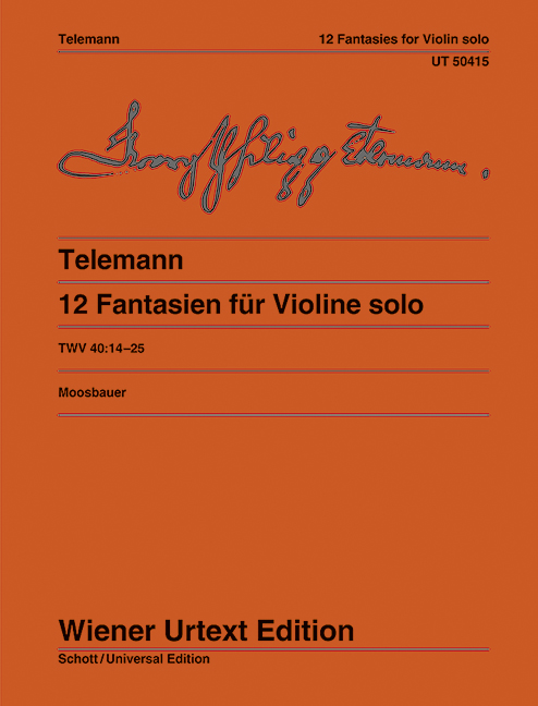 12 Fantasien TWV40:14-25  für Violine  