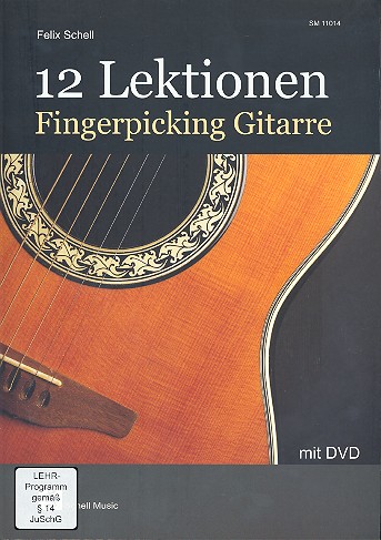 12 Lektionen Fingerpicking-Gitarre (+DVD)&nbsp;&nbsp;für Gitarre/Tabulatur&nbsp;&nbsp;