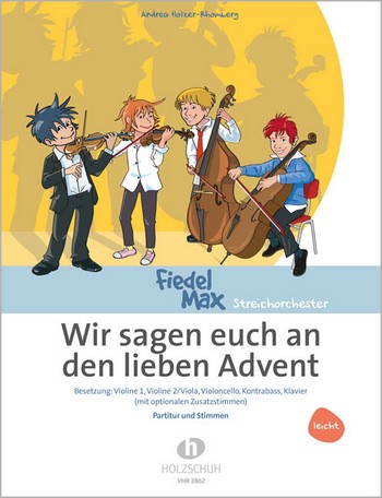 Wir sagen euch an den lieben Advent&nbsp;&nbsp;für Streichorchester und Klavier&nbsp;&nbsp;Partitur und Stimmen (1-1-1-1-1)