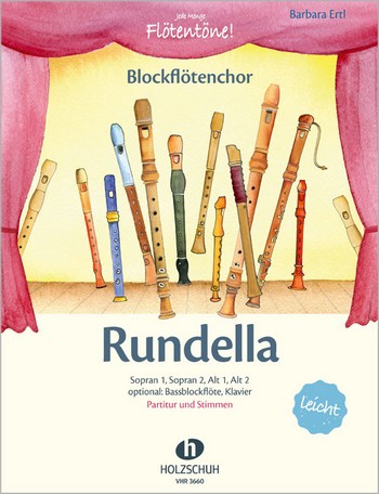 Rundella  für 4-5 Blockflöten (SSAA(B)) (Klavier ad lib)  Partitur und Stimmen