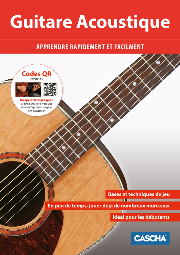Apprendre rapidement et facilement (+QR-Codes)  pour guitare acoustique (frz)  