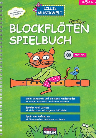 Blockflöten-Spielbuch (+CD)&nbsp;&nbsp;Bekannte und beliebte Kinderlieder&nbsp;&nbsp;für Kinder ab 5 Jahren