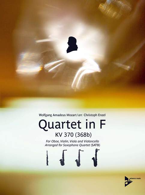Mozart, Wolfgang Amadeus, Quartet in F KV 370 (368b)&nbsp;&nbsp;für 4 Saxophone (SATBar)&nbsp;&nbsp;Partitur und Stimmen