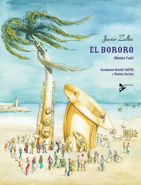 Bororo  für 5 Saxophone (AAATTB) und Rhythmusgruppe  Partitur und Stimmen