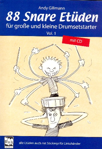 88 Snare Etüden Band 1 (+CD)  für Snare Drum  