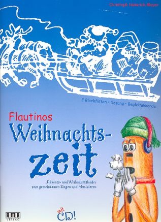 Flautinos Weihnachtszeit (+CD)  für 2 Blockflöten, Gesang  (mit Begleitakkorde)