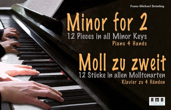Moll zu zweit (+QR-Code)  für Klavier zu 4 Händen (dt/en)  
