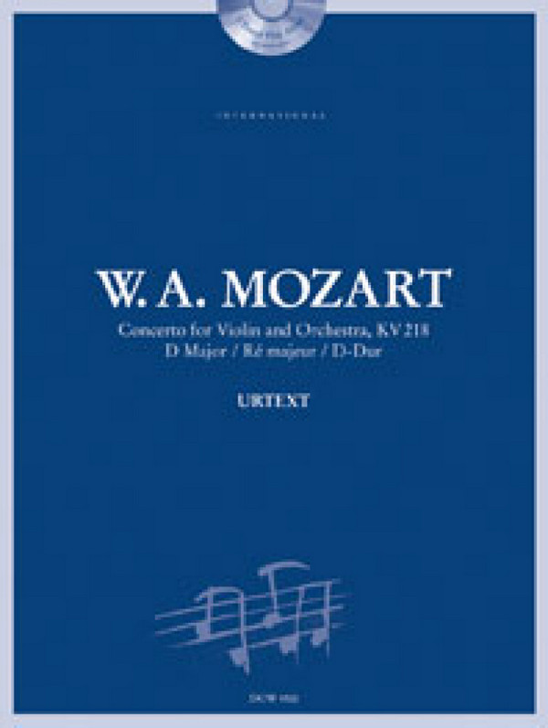 Concerto D-Dur KV218 (+ 2 CD's)  für Violine und Klavier  Urtextausgabe