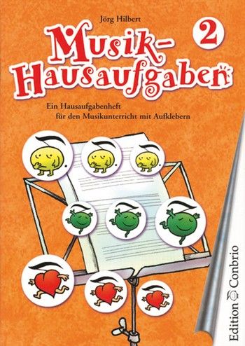Musikhausaufgaben 2  Hausaufgaben-heft für den  Musikunterricht mit Aufklebern