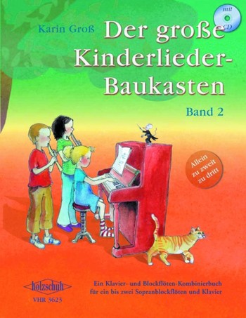 Der grosse Kinderliederbaukasten Band 2 (+CD)  für 1-2 Sopranblockflöten und Klavier  (Allein, zu zweit, zu dritt)