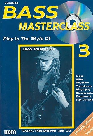 Bass Masterclass Band 3 (+CD):  Play in the style of Jaco Pastorius  Noten und Tabulatur