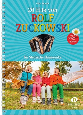 20 Hits von Rolf Zuckowski  für steirische Harmonika in Griffschrift (mit Texten)  