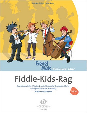 Fiddler-Kids-Rag für Streichorchester  und Klavier  Partitur und Stimmen (1-1-1-1-1-1)