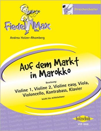 Auf dem Markt in Marokko  für Streichorchester und Klavier  Partitur und Stimmen (1-1-1-1-1-1)