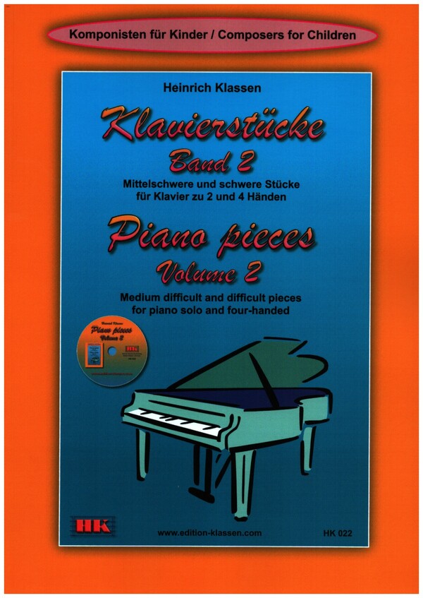 Klavierstücke Band 2 (+CD)  für Klavier zu 2 und 4 Händen  Spielpartitur