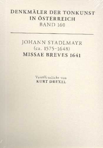 Denkmäler der Tonkunst in Österreich Band 160  Missae breves  